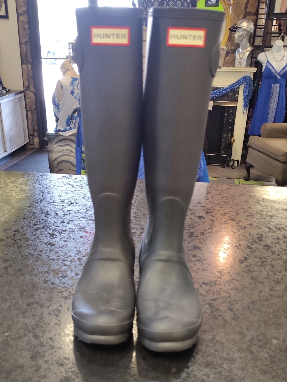 Hunter Matte Black Tall Women's Rain Boots